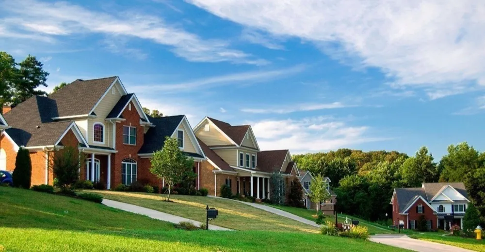 Suburban homes on a sunny day