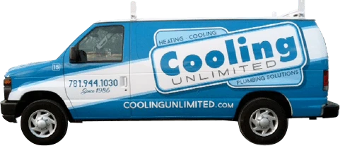 Cooling Unlimited service van, 781.944.1030, since 1986